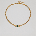 Velora Halo Stone Chain Necklace