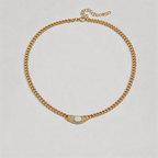 Velora Halo Stone Chain Necklace