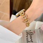 Amora Crystal Heart Chain Watch Band