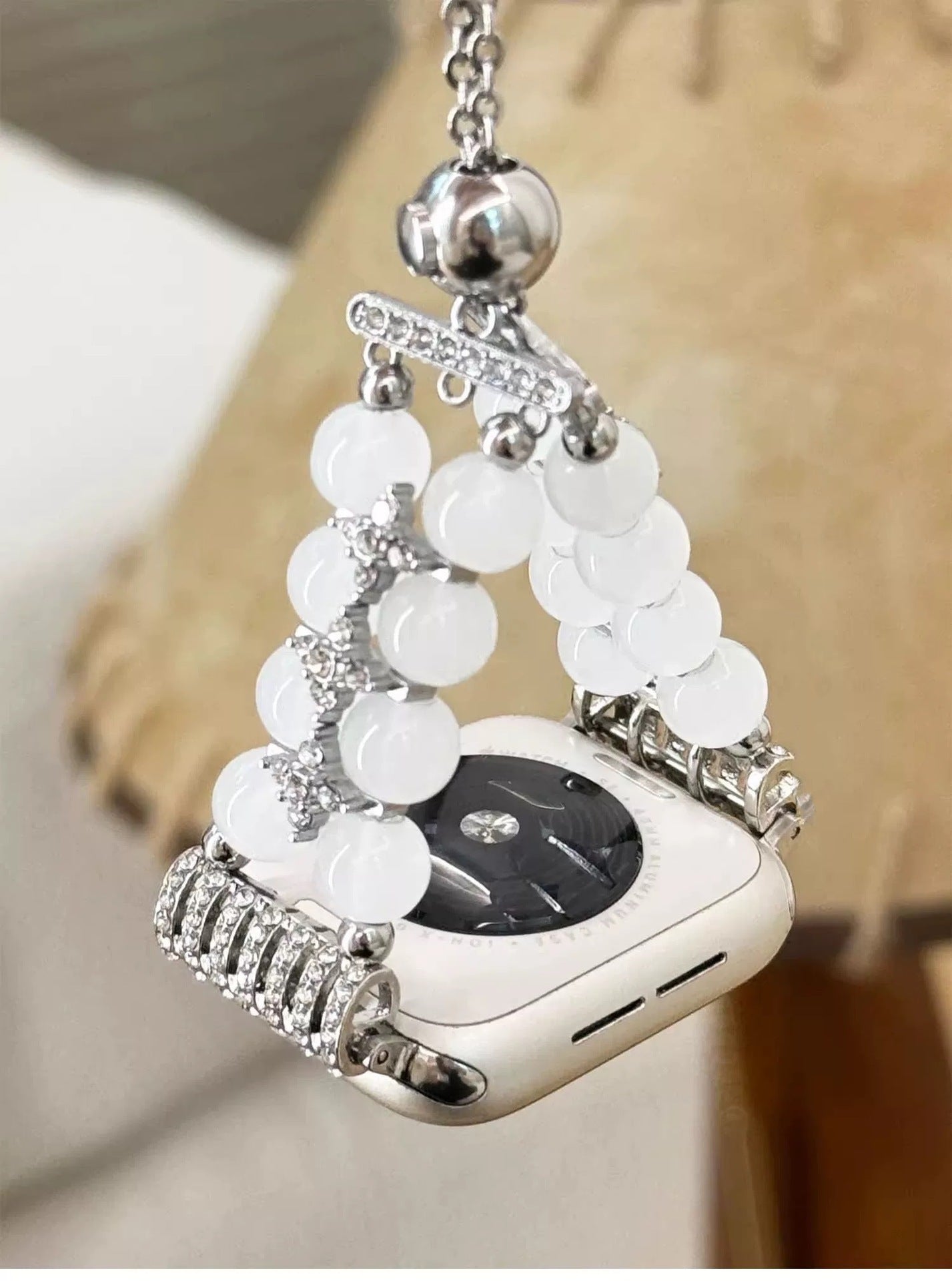 Lunara Crystal Cross Pearl Watch Band
