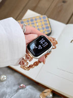 Amora Crystal Heart Chain Watch Band