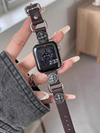 Thorn Stud Leather Watch Band