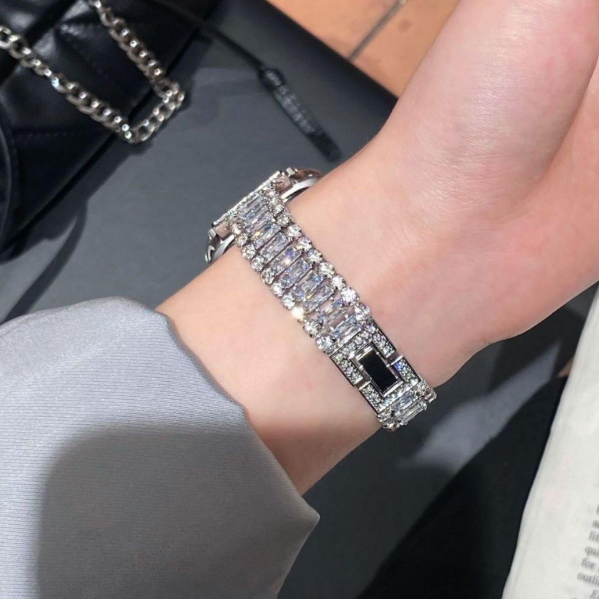 Aureline Triple Zircon Link Watch Band