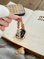 Amora Crystal Heart Chain Watch Band