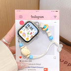 Crumbel Bead Chain Watch Band Ocean Blue Candy Rope