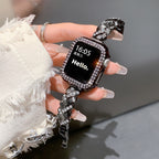 Aurelia Braided Metal Bracelet Watch Band with Case Black