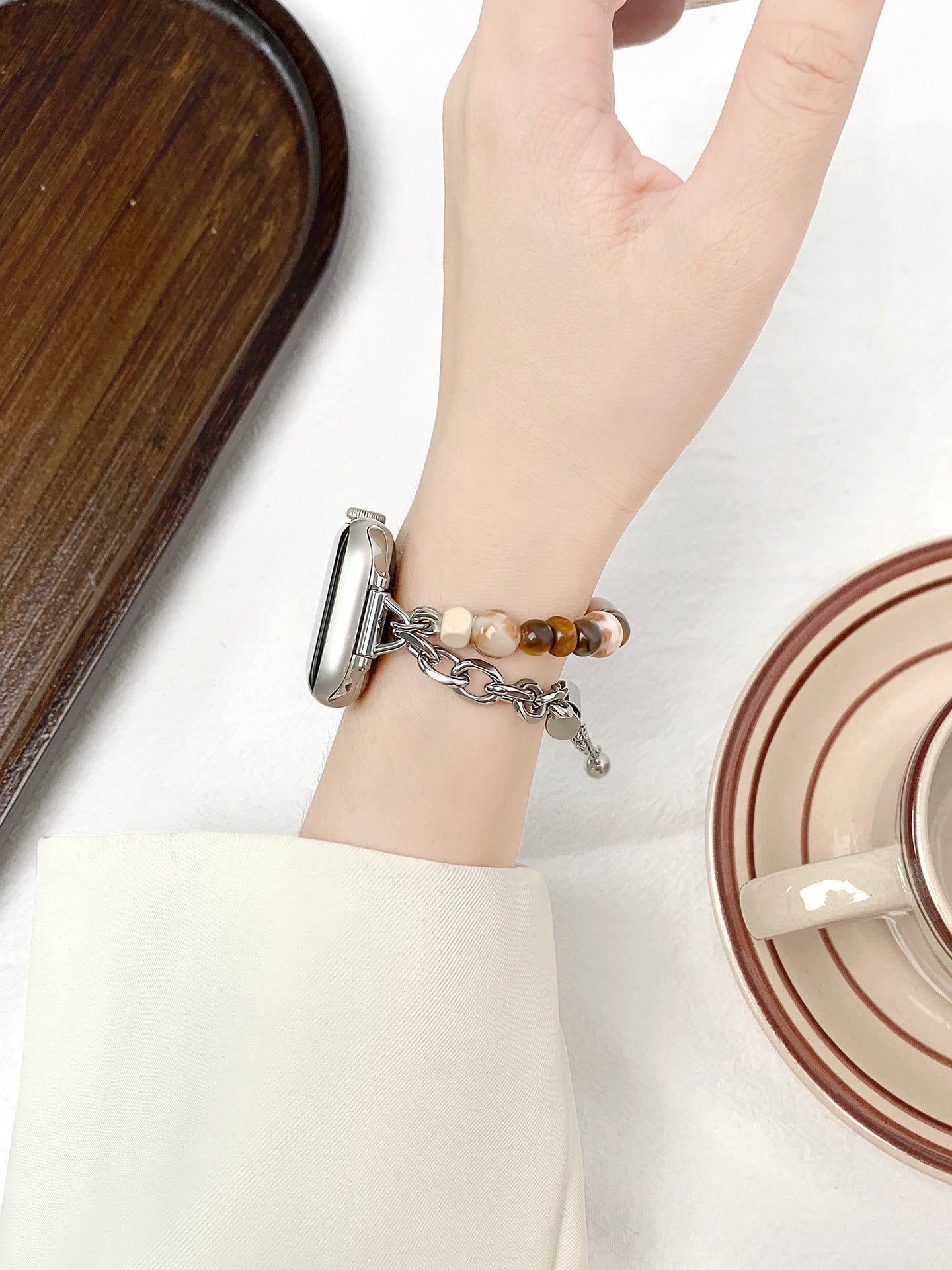 Luanite Crystal Bead Watch Band