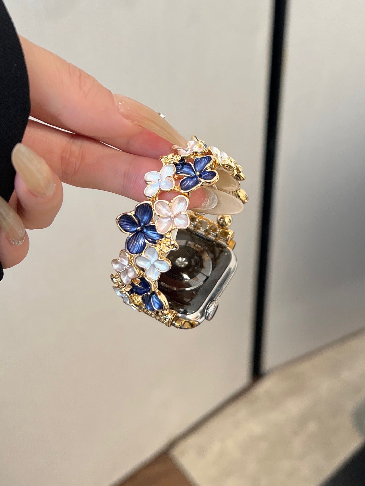 Florale Elastic Metal Link Watch Band