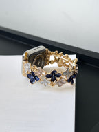 Florale Elastic Metal Link Watch Band