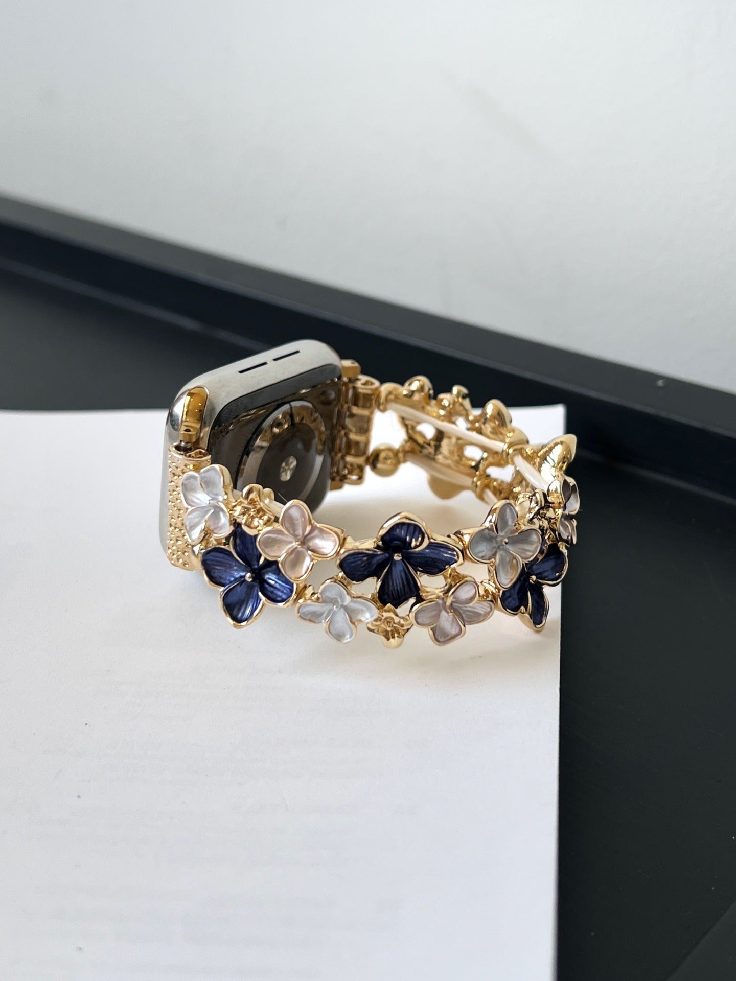 Florale Elastic Metal Link Watch Band