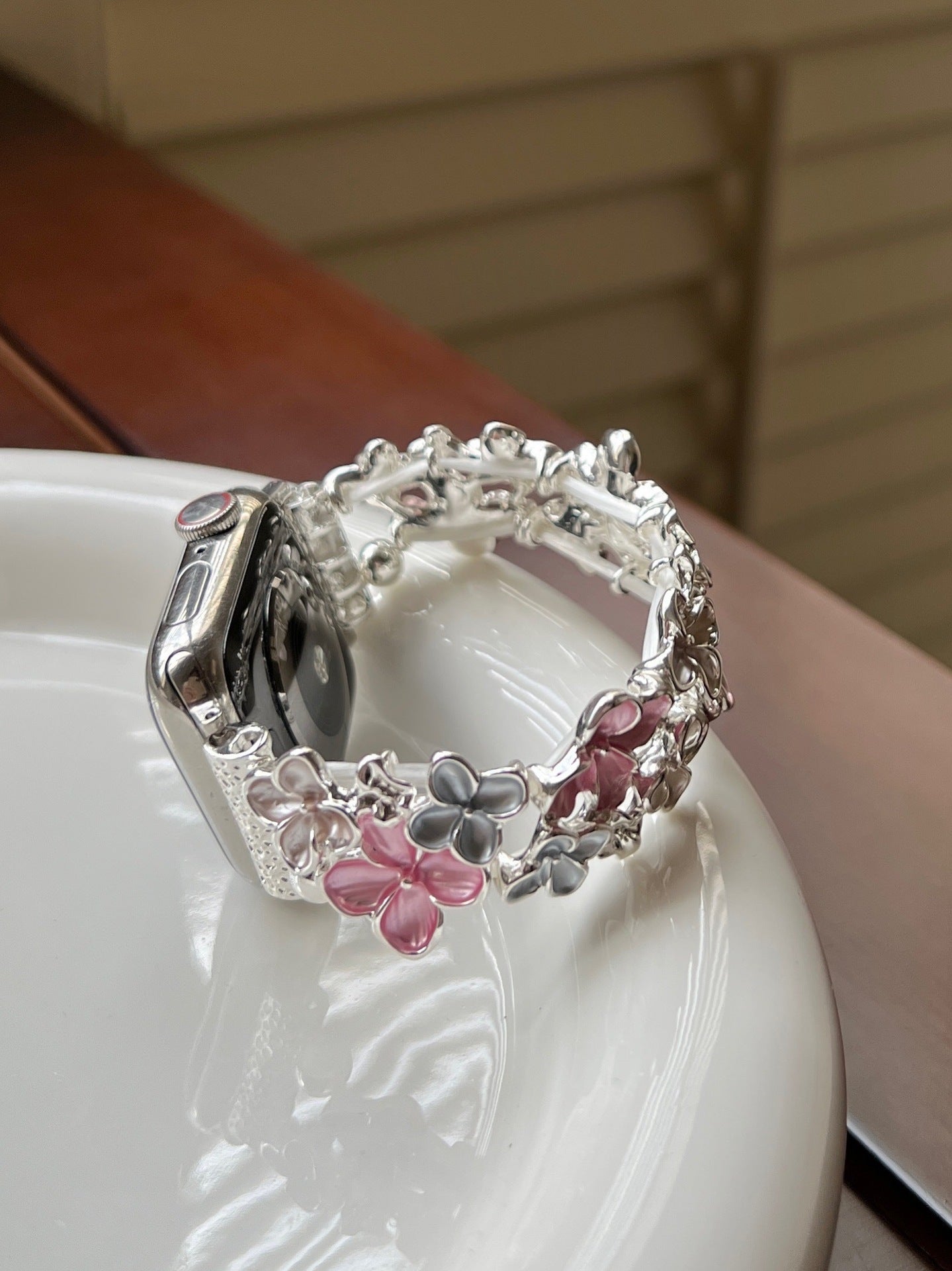 Florale Elastic Metal Link Watch Band