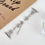 Petaline Heart Charm Link Watch Band