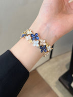 Florale Elastic Metal Link Watch Band