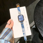 Sigil Denim Leather Watch Band Sigil Deep Indigo Denim Leather