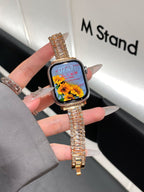 Aureline Triple Zircon Link Watch Band