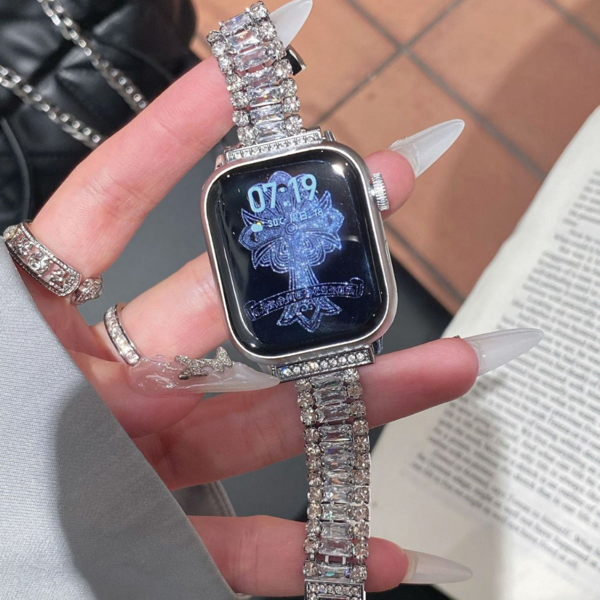 Aureline Triple Zircon Link Watch Band