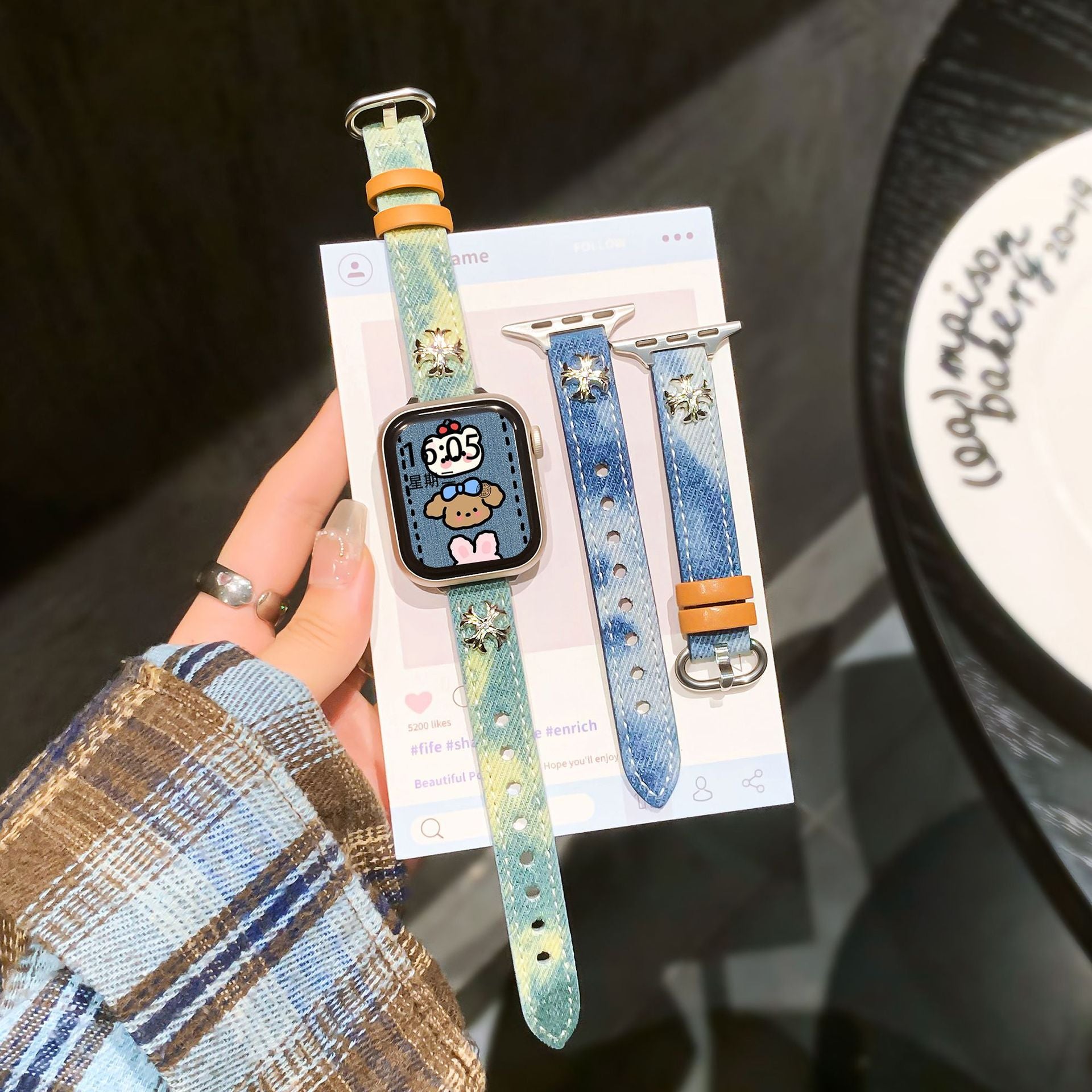 Sigil Denim Leather Watch Band