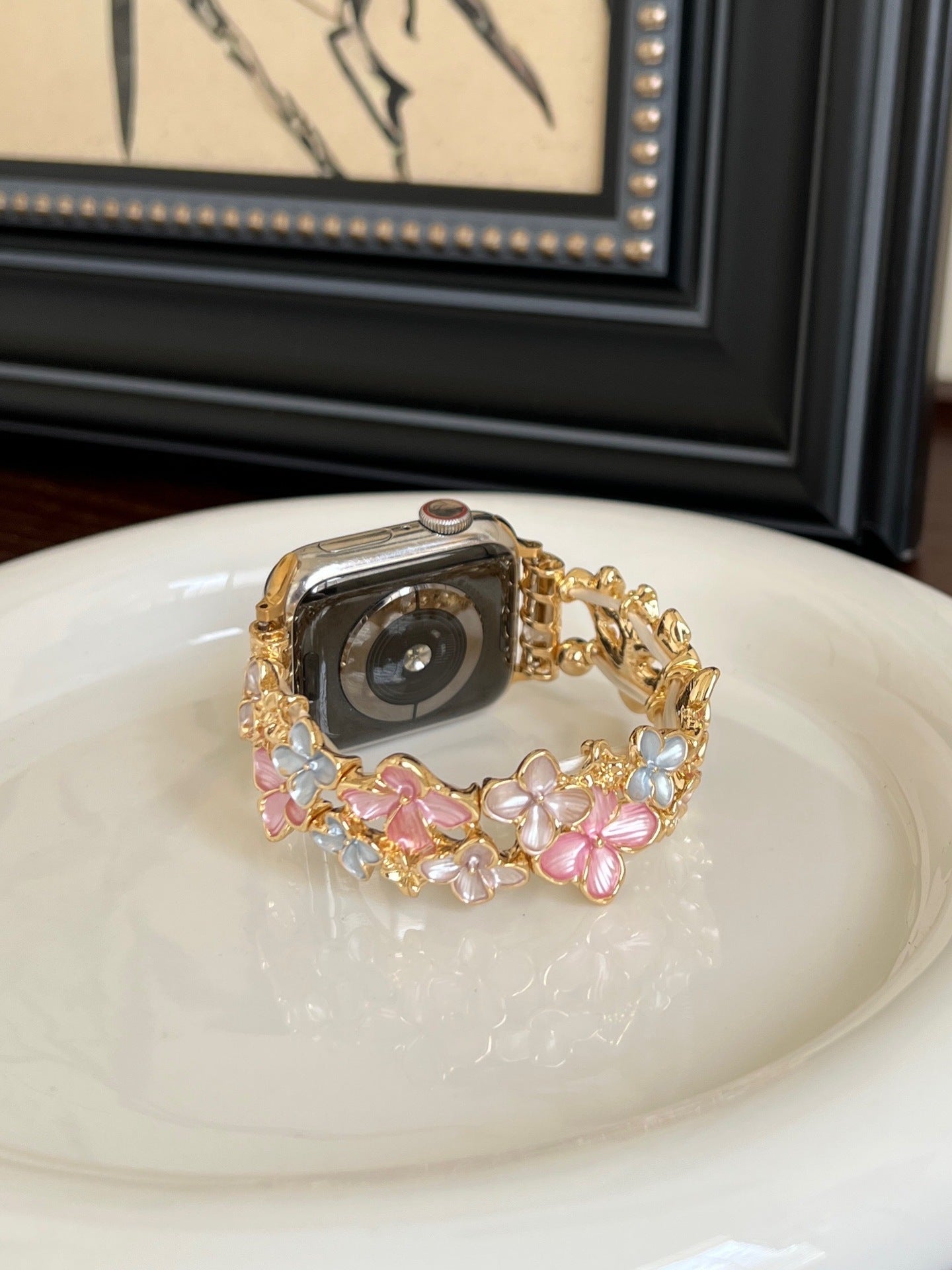 Florale Elastic Metal Link Watch Band