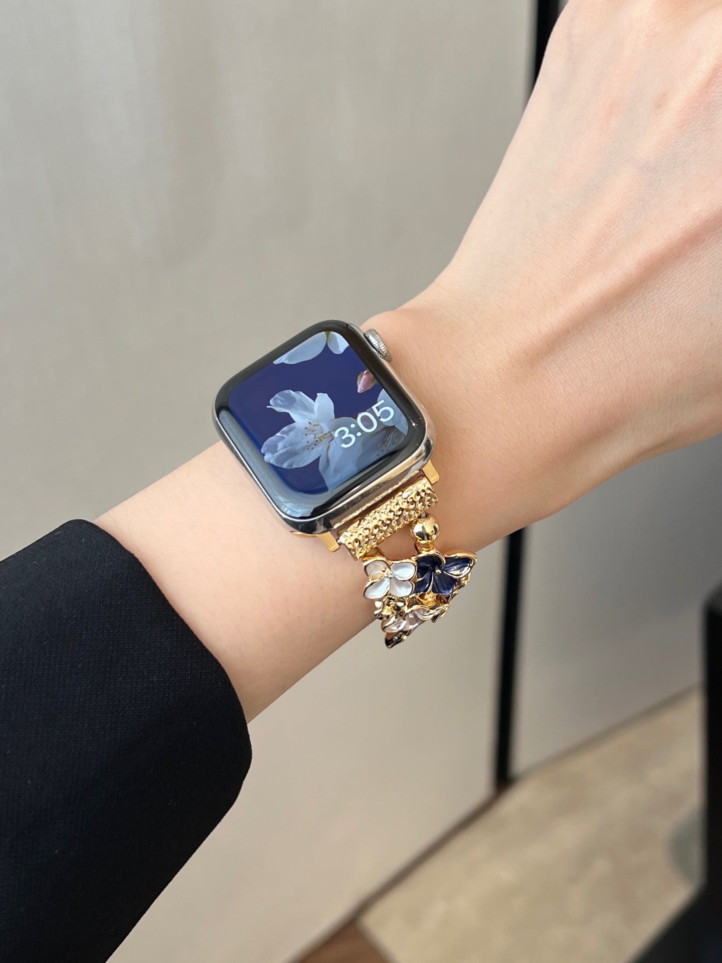 Florale Elastic Metal Link Watch Band