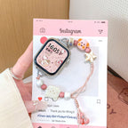 Crumbel Bead Chain Watch Band Blush Rope