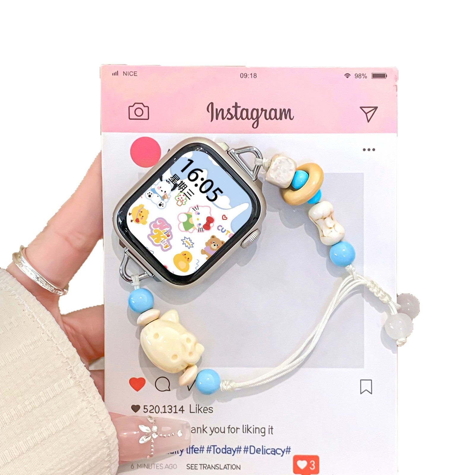 Crumbel Bead Chain Watch Band