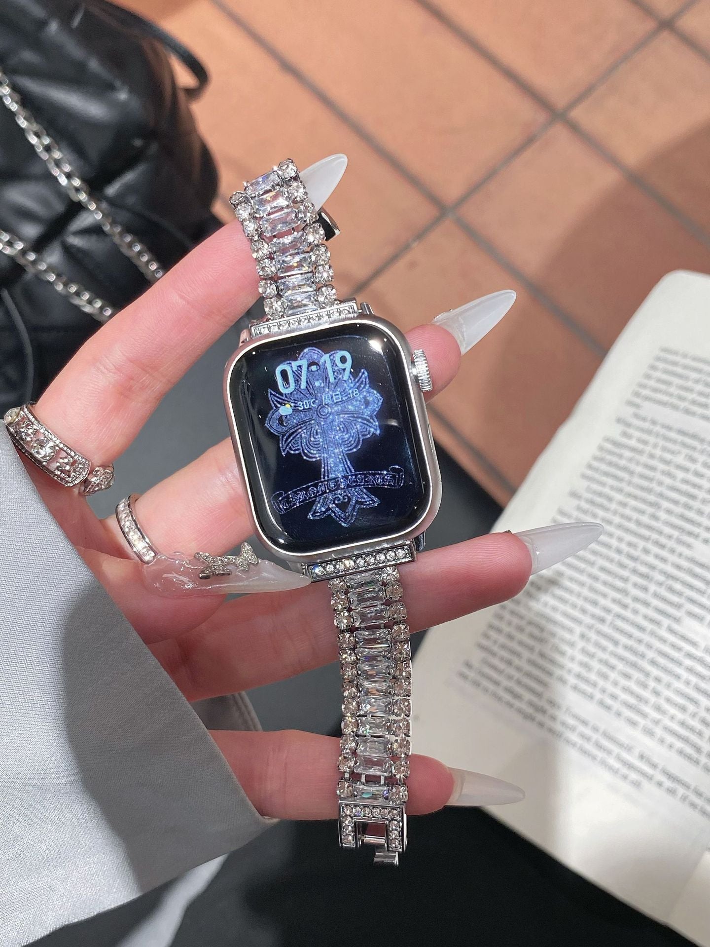 Aureline Triple Zircon Link Watch Band