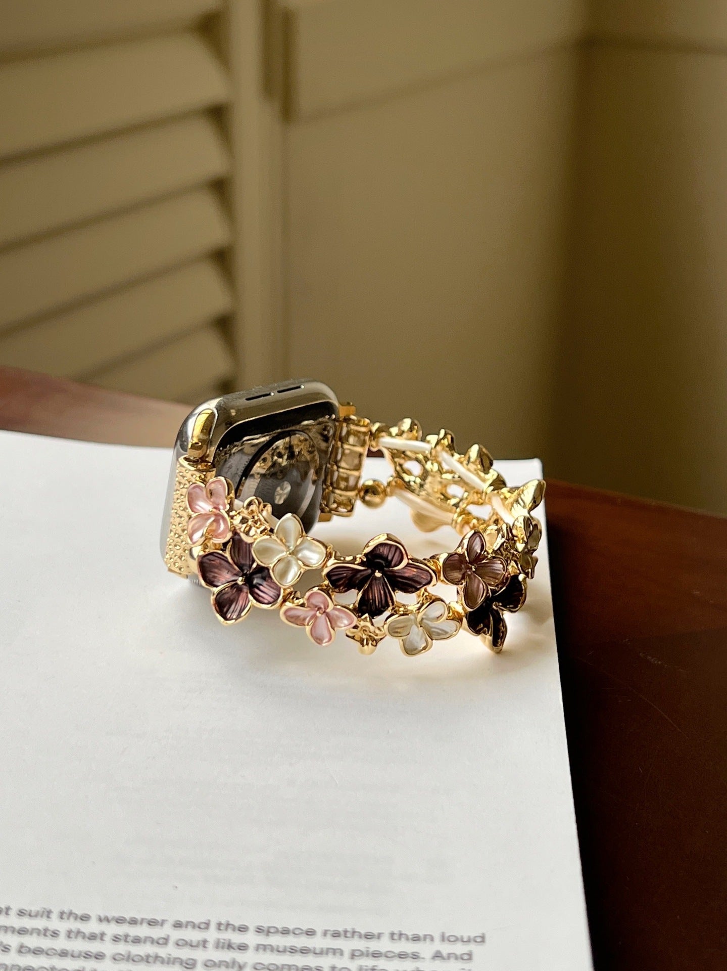 Florale Elastic Metal Link Watch Band