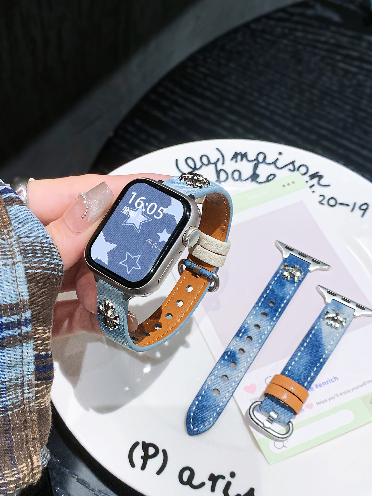 Sigil Denim Leather Watch Band