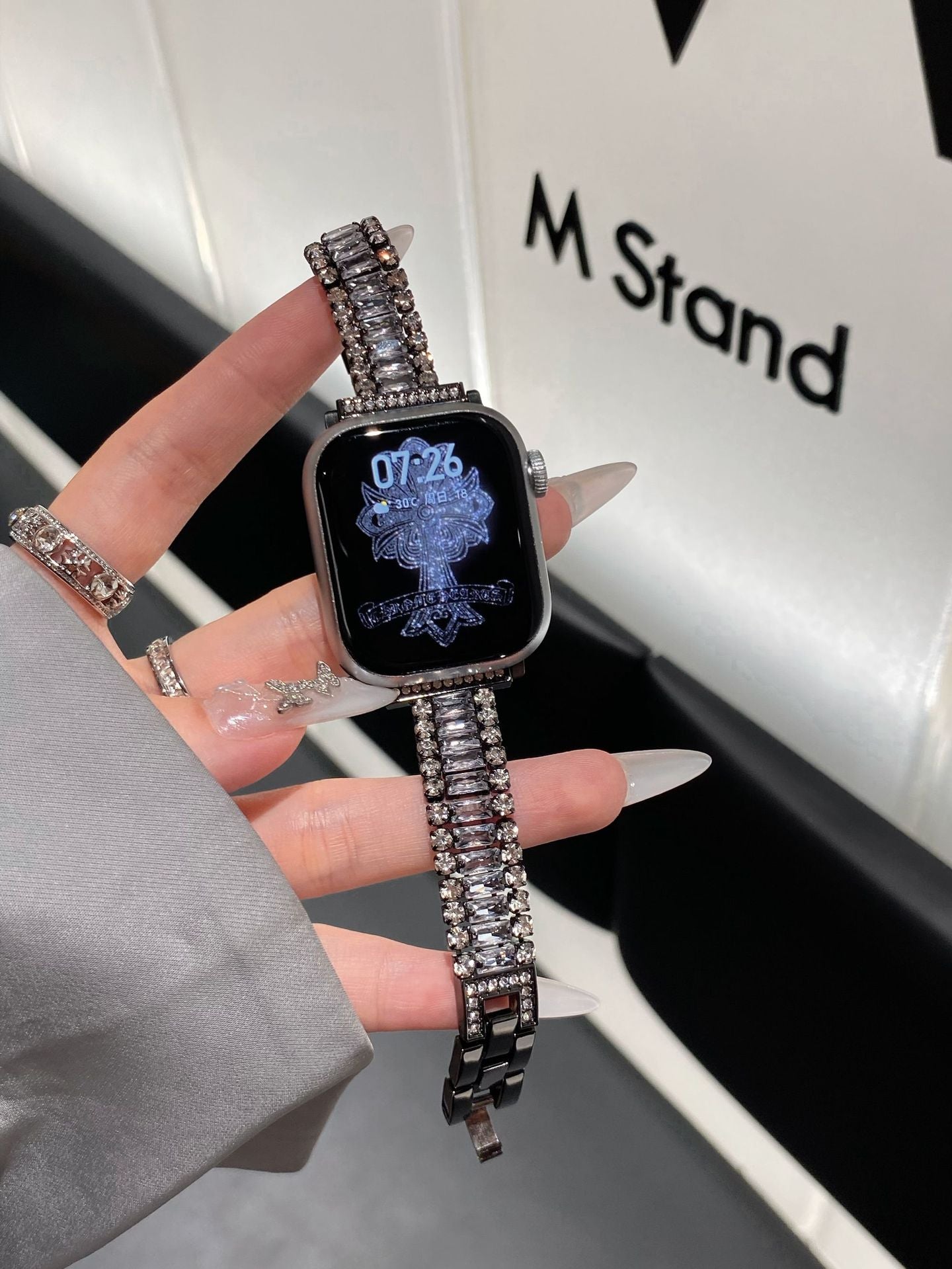 Aureline Triple Zircon Link Watch Band