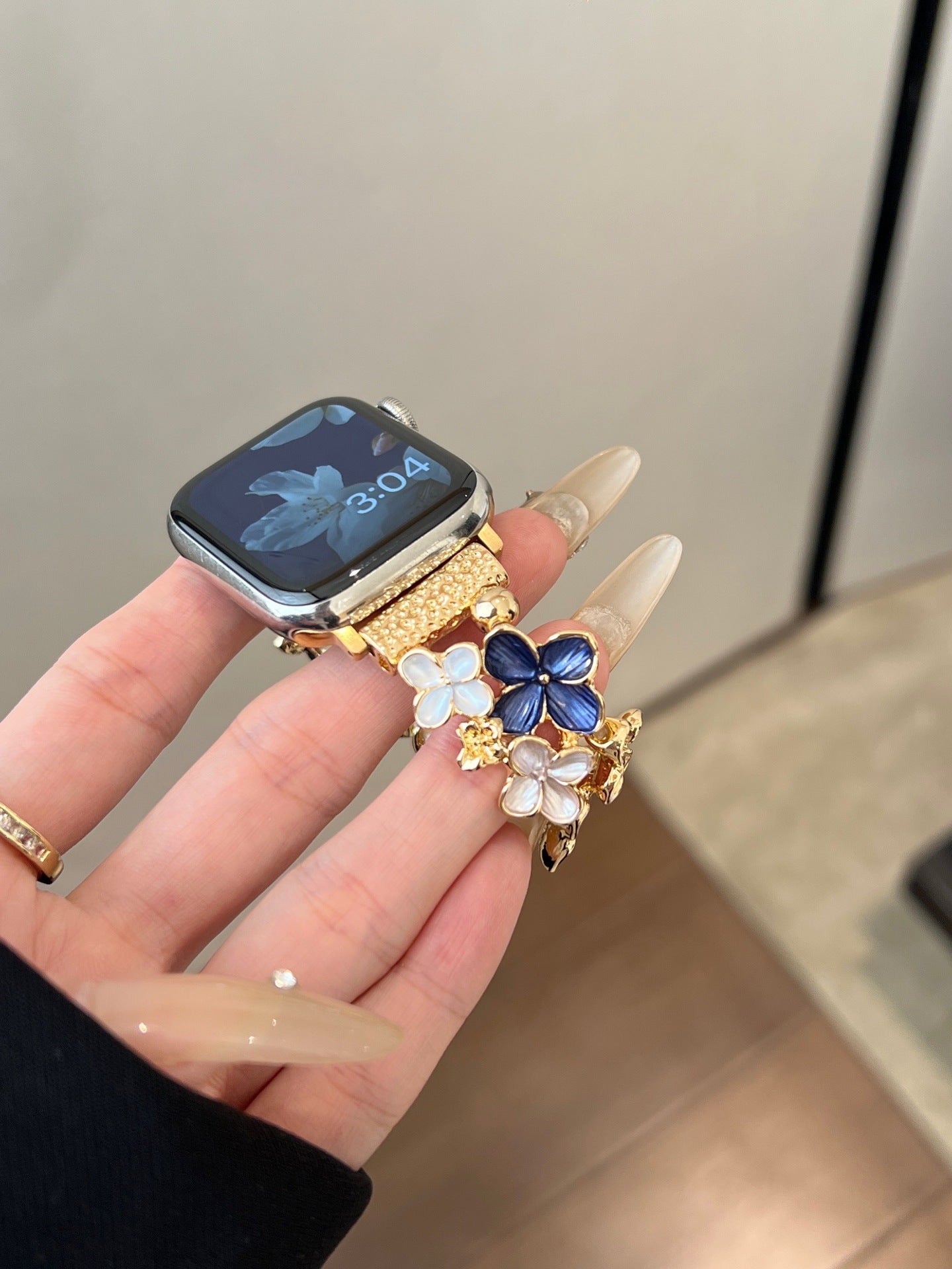 Florale Elastic Metal Link Watch Band