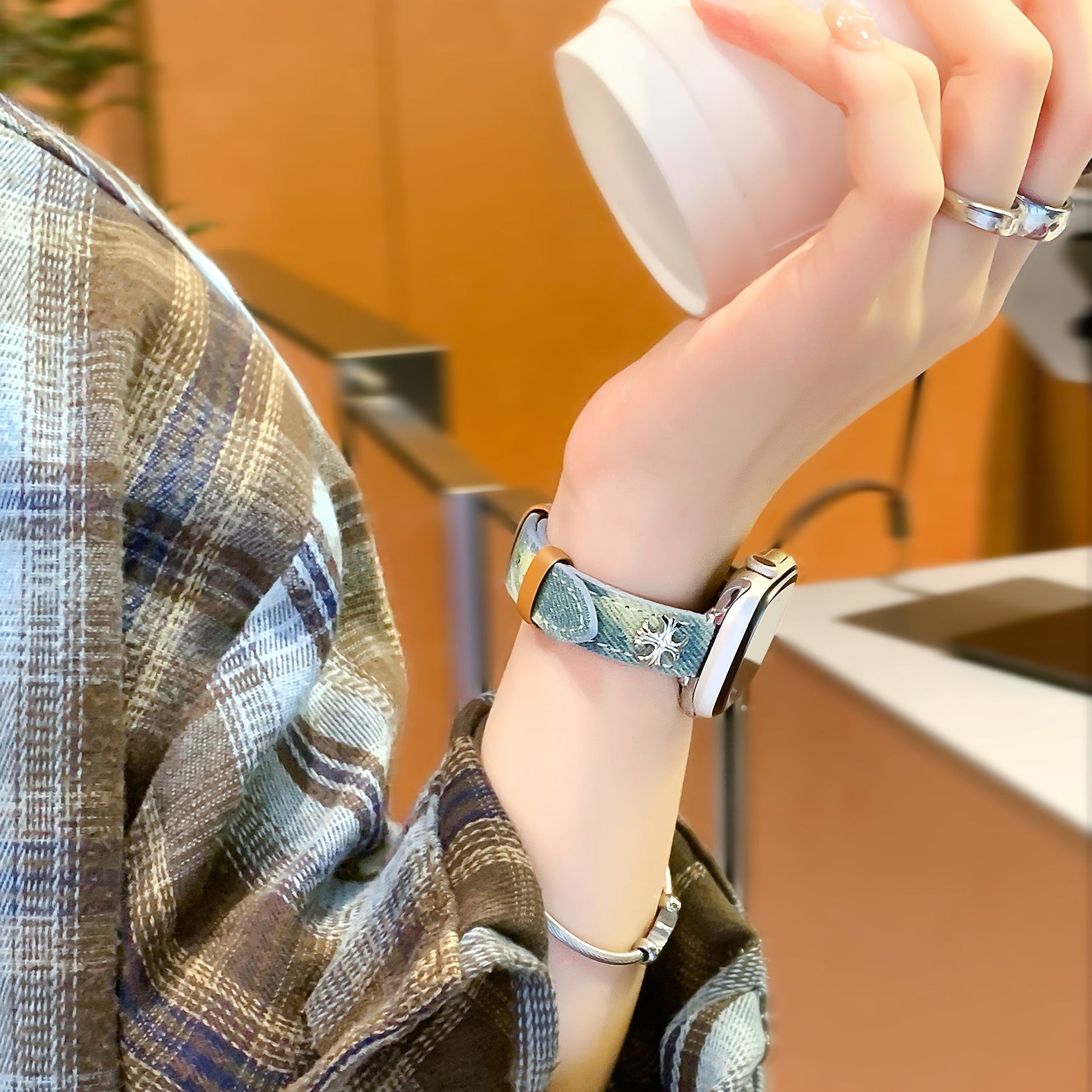 Sigil Denim Leather Watch Band