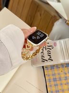 Amora Crystal Heart Chain Watch Band