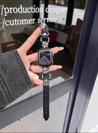 Thorn Stud Leather Watch Band