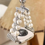 Lunara Crystal Cross Pearl Watch Band