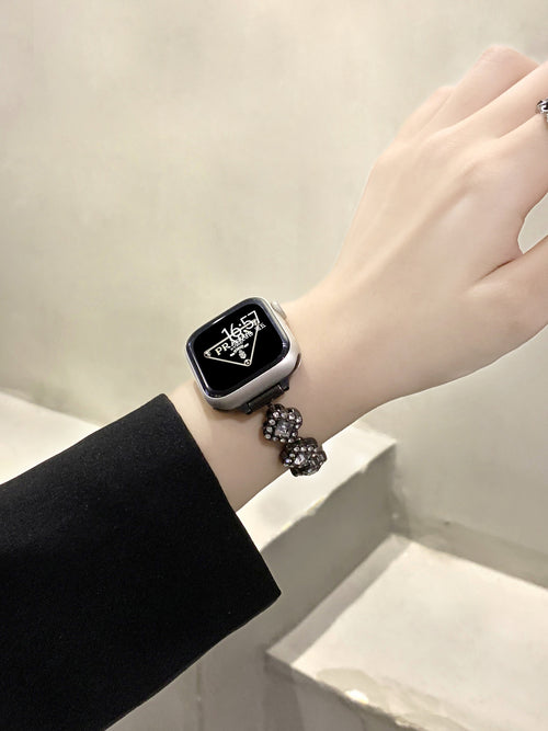 Crystal Clover Link Watch Band