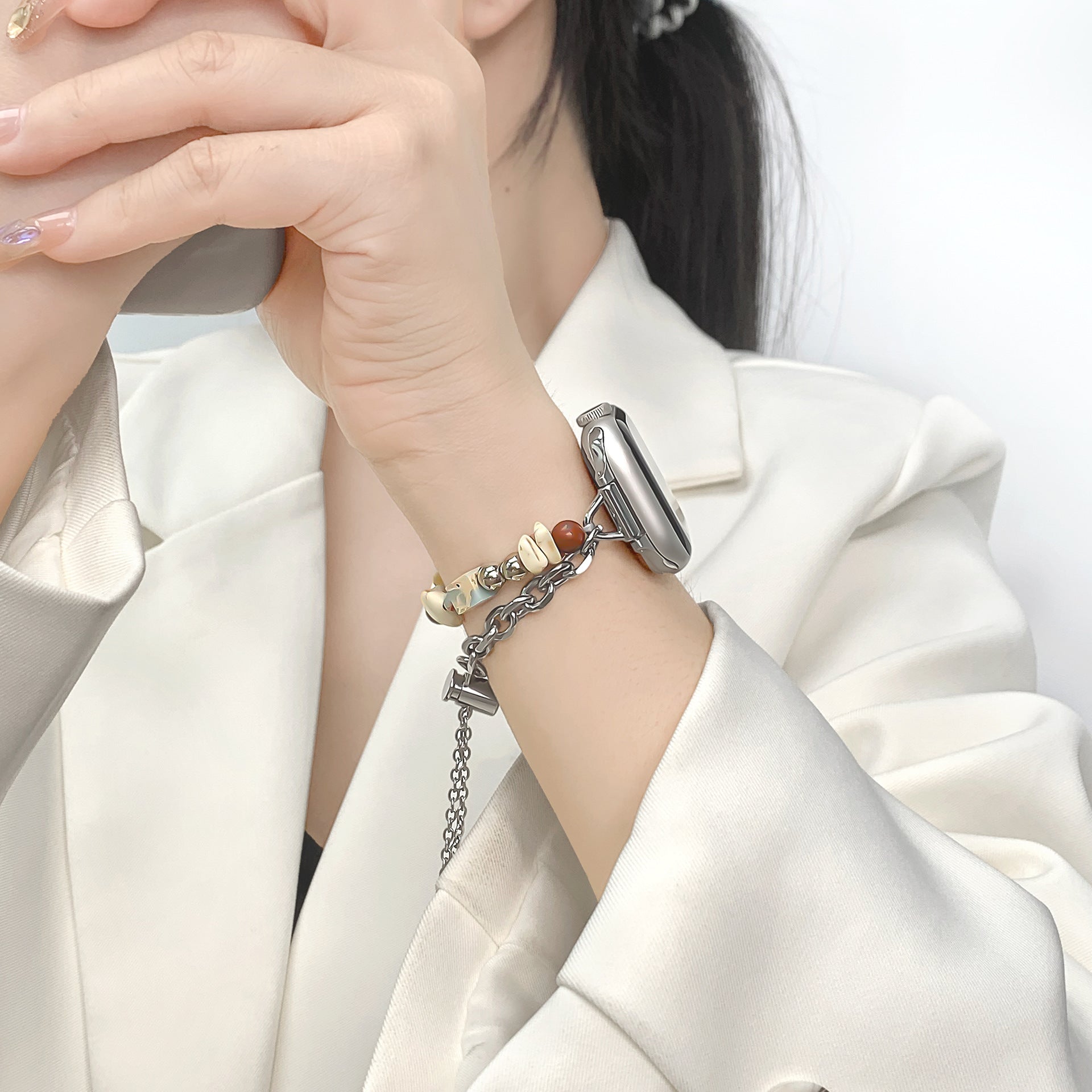 Fragment Beaded Chain Watch Band