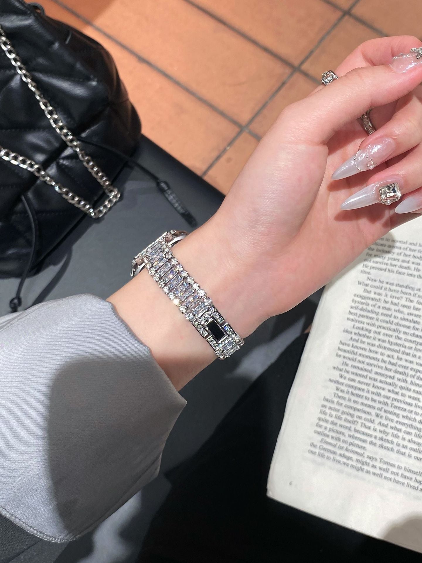 Aureline Triple Zircon Link Watch Band