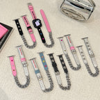 Loopia Chain Leather Double-Loop Watch Band