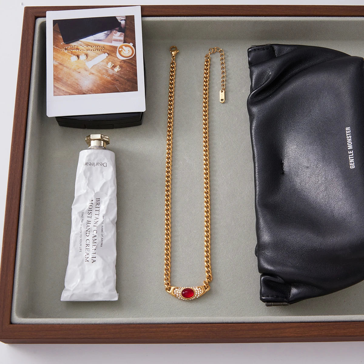 Velora Halo Stone Chain Necklace