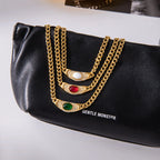 Velora Halo Stone Chain Necklace