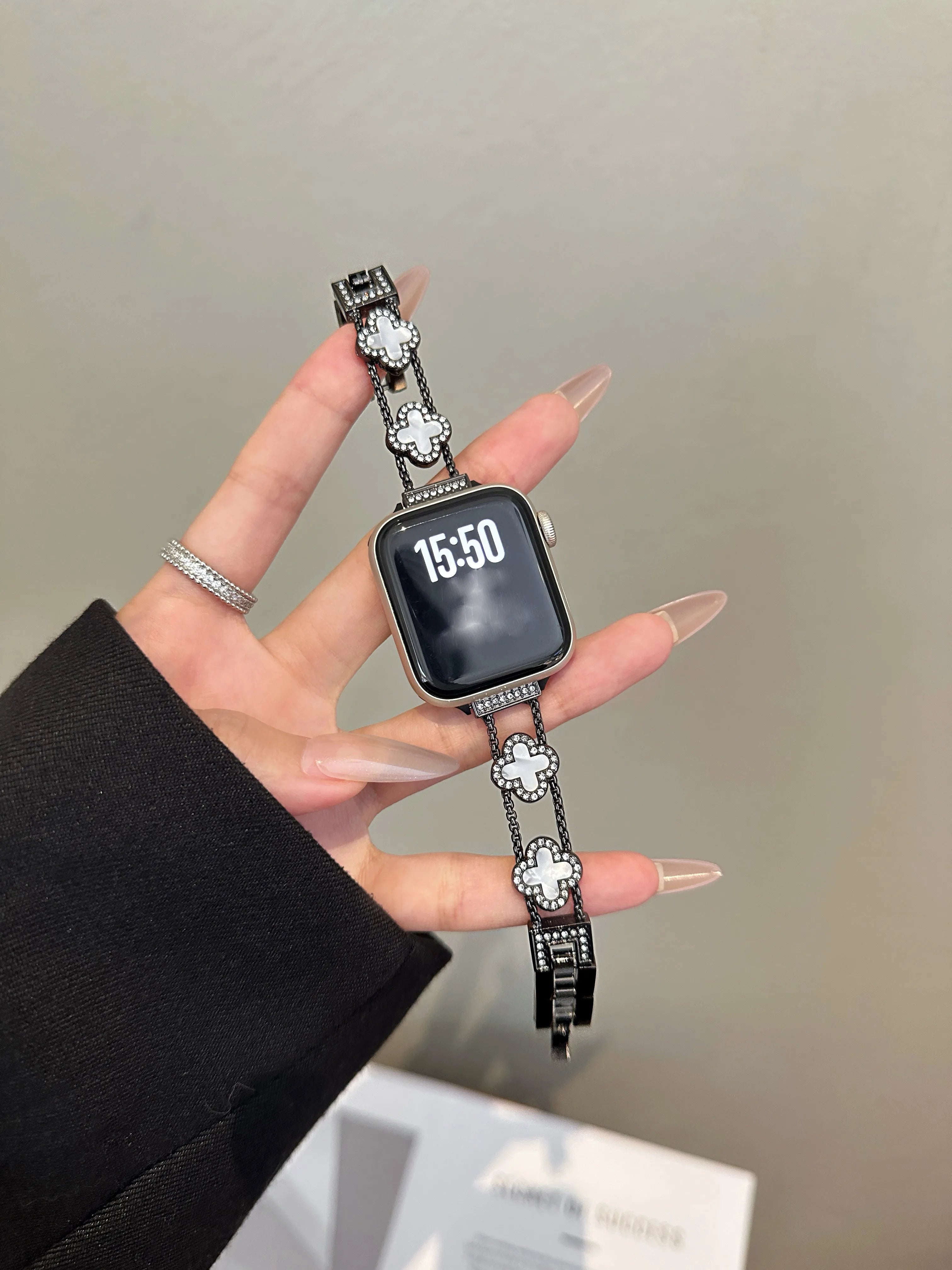 Celesse Clover Link Stainless Steel Watch Band