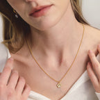 Pawra Crystal Paw Pendant Bead Necklace