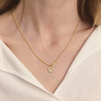 Pawra Crystal Paw Pendant Bead Necklace