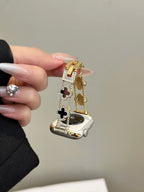 Celesse Clover Link Stainless Steel Watch Band