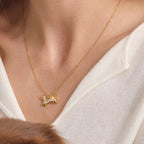 Lumi Dachshund Crystal Pendant Necklace
