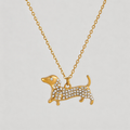 Lumi Dachshund Crystal Pendant Necklace