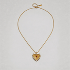 Solenne Crystal Heart Pendant Necklace