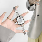 Petale Metal Floral Watch Band Silver